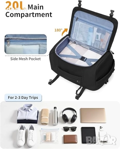 ECOHUB за ръчен багаж Ryanair 40x20x25, 20 литра раница за ръчен багаж, снимка 3 - Раници - 51950007