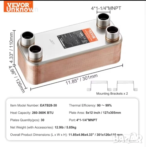 Пластинчат топлообменник