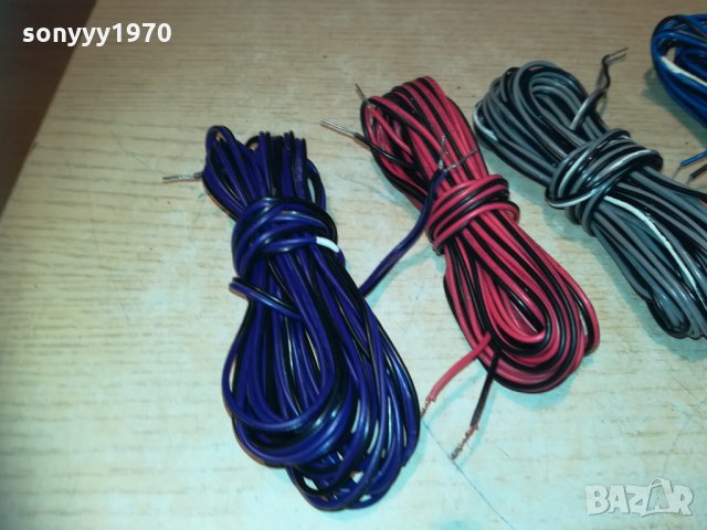 кабели за тонколони 6бр х 5 метра-внос швеция 1011201859, снимка 6 - Тонколони - 30743333
