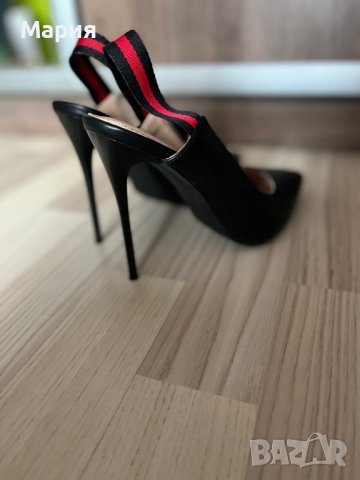 Черни обувки на висок ток, снимка 6 - Дамски обувки на ток - 36863521