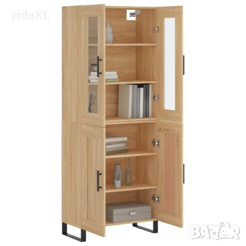 vidaXL Висок шкаф, дъб сонома, 69,5x34x180 см, инженерно дърво, снимка 3 - Бюфети - 56146770
