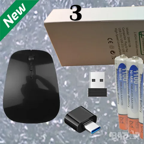Безжична мишка 2.4 GHz USB Wireless  Mouse / лаптоп / компютър 