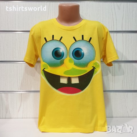 Нова детска тениска с дигитален печат Спондж боб, SpongeBob