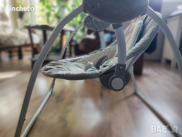 Електрическа люлка Baby Swing+ Grey, снимка 3 - Детски люлки - 52411636