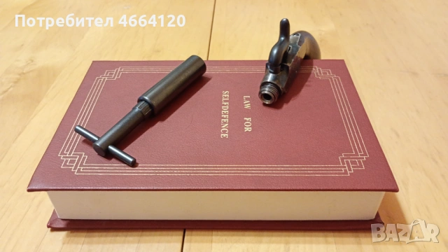 Копие на ,,Деринджър" Лиеж- Белгия,Кал.44.Към него са тайник- книга и ключ с двойно предназначение. , снимка 3 - Бойно оръжие - 53141862