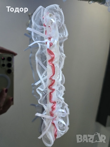 Сватбени жартиери, снимка 4 - Сватбени аксесоари - 50317267