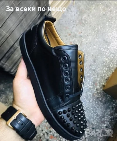 Christian Louboutin Мъжки Черни Обувки Със Шипове Код P865