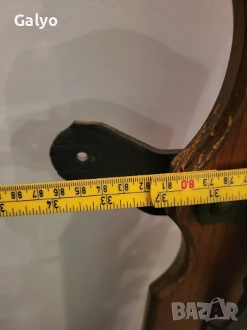 Стар  Красив комплект закачалка с огледало от ковано желязо и масивно дърво, снимка 6 - Закачалки - 50568941