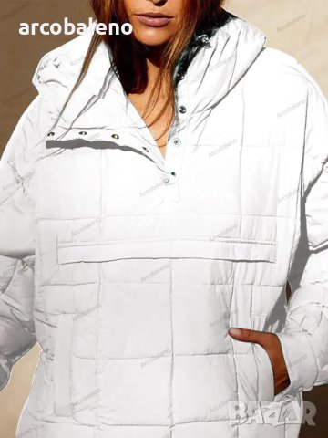Есенно-зимно дамско едноцветно памучно яке с дълъг ръкав, 4цвята - 023, снимка 17 - Якета - 42867539