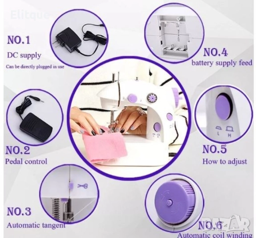 Мини шевна машина с масичка TV844B, снимка 4 - Шевни машини - 52820970