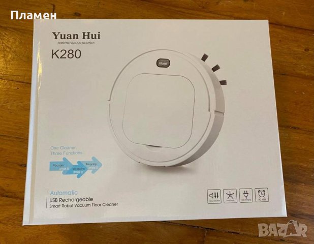 Робот прахосмукачка сухо почистване K280, 850W 280x280x65 mm. бял, снимка 7 - Прахосмукачки - 44150830