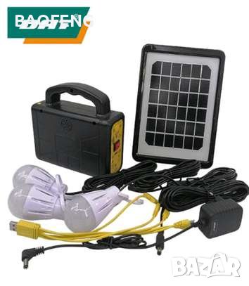 Соларен комплект Нов Dat-At-9006, фенер, прожектор, радио, usd, sd карта, комплект за осветление