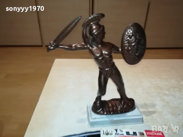 LEONIDAS-МЕТАЛНА ФИГУРА 22Х17Х6СМ-ВНОС SWISS 1201251912, снимка 17 - Антикварни и старинни предмети - 48654864