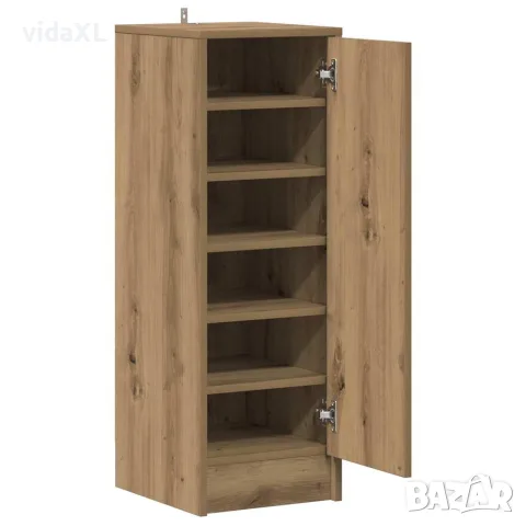 vidaXL Шкаф за обувки, дъб артизан, 32x35x92 см, инженерно дърво, снимка 4 - Шкафове - 56148192