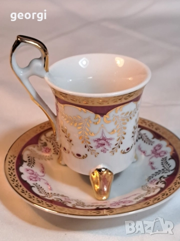 японска порцеланова чаша с чинийка 29/5, снимка 2 - Чаши - 52510293