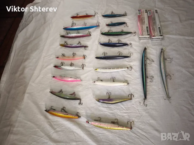 Комплект 22 бр. морски воблери – Silent Assassin, Blade Minnow, Hardcore, Tide minnow, Rapalla, снимка 3 - Такъми - 55960528