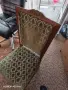 Старинен дървен стол с резбована декорация, снимка 1