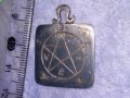 РЯДЪК СТАР ПОСРЕБРЕН ОКУЛТЕН КАБАЛИСТИЧЕН АРТ МЕДАЛЬОН АМУЛЕТ от БЛАГОРОДНА НЕРЪЖДАЕМА СТОМАНА 74491, снимка 3