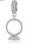 Сребърен талисман за гривна Пандора Годежен пръстен Модел 060, снимка 2