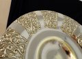 Посребрена бронзова фруктиера,уникални релефни орнаменти. , снимка 5