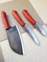 Кухненски СЕТ ръчно изработен от KD handmade knives ловни ножове, снимка 2