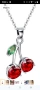 Персонализирано колие VONSSY с висулка от червена череша и 5A кубичен цирконий, , снимка 1