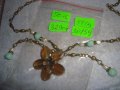 КРАСИВО ФЛОРАЛНО МАРКОВО ВИНТИДЖ АРТ БРОНЗОВО КОЛИЕ ОГЪРЛИЦА с ШЛИФОВАНИ КАМЪНИ 30159, снимка 9