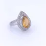 Сребърен Пръстен с Цитрин, снимка 1