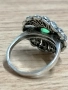 Сребърен пръстен с котешко око, снимка 2