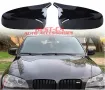 Капаци за огледала със щипки черен пиано лак Batman Style подходящи за BMW X5 E70 X6 E71 E72, снимка 1