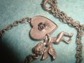 ПОСРЕБРЕНО АМУРЧЕ СЪРЧИЦЕ с 3 МАРКАЗИТА РЕТРО ВЕРИЖКА ВИНТИДЖ БЕЛ ЕПОК ПЕНДАНТ МЕДАЛЬОН 25167, снимка 11
