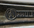 Посребрени лъжици за хранене, МНЦ, СССР, мелхиор, 18 см., снимка 12