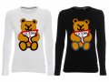 Дамска блуза тениска GUESS Bear принт Два модела Всички размери , снимка 1 - Блузи с дълъг ръкав и пуловери - 34300194