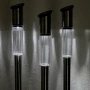 Комплект от 3 броя Led соларни лампи XL 57см - неръждаема стомана, сензор и до 8 часа светене, снимка 5