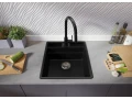 Черна кухненска гранитна мивка Ню Йорк 50 Multispace 480 x 530 мм, снимка 5