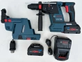 BOSCH GBH 18V-26 F + Bosch GDE 18V-16 - Безчетков перфоратор с прахоуловител като нов!, снимка 3
