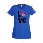 Дамска тениска Свети Валентин Love Gnome, снимка 1 - Тениски - 35648124
