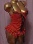 Livco Corsettl S Червен сатенен корсет , снимка 3