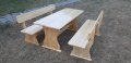 Градински комплект / маса+2 броя пейки с дължина 180 см./, снимка 3