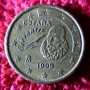 Рядка монета от 10 евроцента Испания 1999 Сервантес, снимка 1