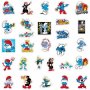 50 бр Смърф Смърфовете The smurfes самозалепващи лепенки стикери за украса декор картонена торта, снимка 7