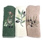 Комплект 3бр. памучни кърпи с бродерия "Маслина" - Турция, снимка 2