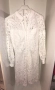 Бяла дантелена рокля къса, снимка 1
