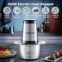 Електрически кухненски чопър AMZCHEF, 500 W Мултичопър с 1,5 L купа от неръждаема стомана,2 нива, снимка 6