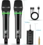 Акумулаторен безжичен микрофон, Bietrun Dual Metal безжичен ръчен , снимка 8