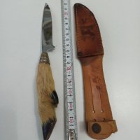 Ловен нож с дръжка от крача на сърна, снимка 2 - Антикварни и старинни предмети - 39074978