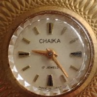 Механичен колекционерски часовник CHAIKA 17 JEWELS USSR дебела позлата перфектно състояние 38016, снимка 2 - Антикварни и старинни предмети - 40757076