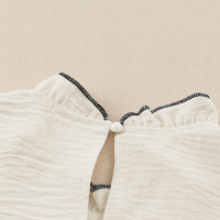 Дамски елегантен топ в мръсно бяло, с контрастни шевове, снимка 8 - Корсети, бюстиета, топове - 44597563