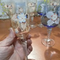 Стъклени чаши за вино Бохемия , снимка 8 - Антикварни и старинни предмети - 44343746