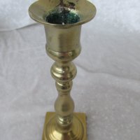 Стар свещник от бронз, бронзов свещник, снимка 3 - Антикварни и старинни предмети - 35240319